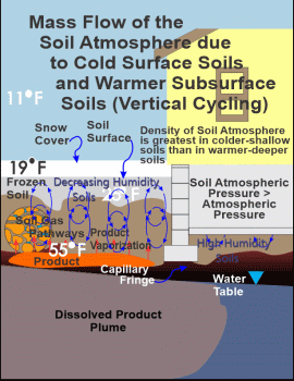 Figure 6 depicting vertical cycling of contaminants and water in the winter